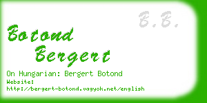 botond bergert business card